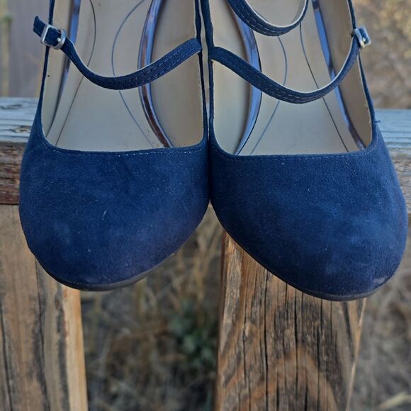 CIRCUS Sam Edelman Blue Heels spike strappy size 7.5 - Picture 6 of 12